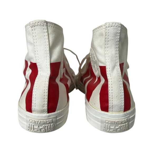 Converse Chuck Taylor All Star Wordmark Natural Red Canvas Hi Tops M10.5 / W12.5 - Picture 8 of 13